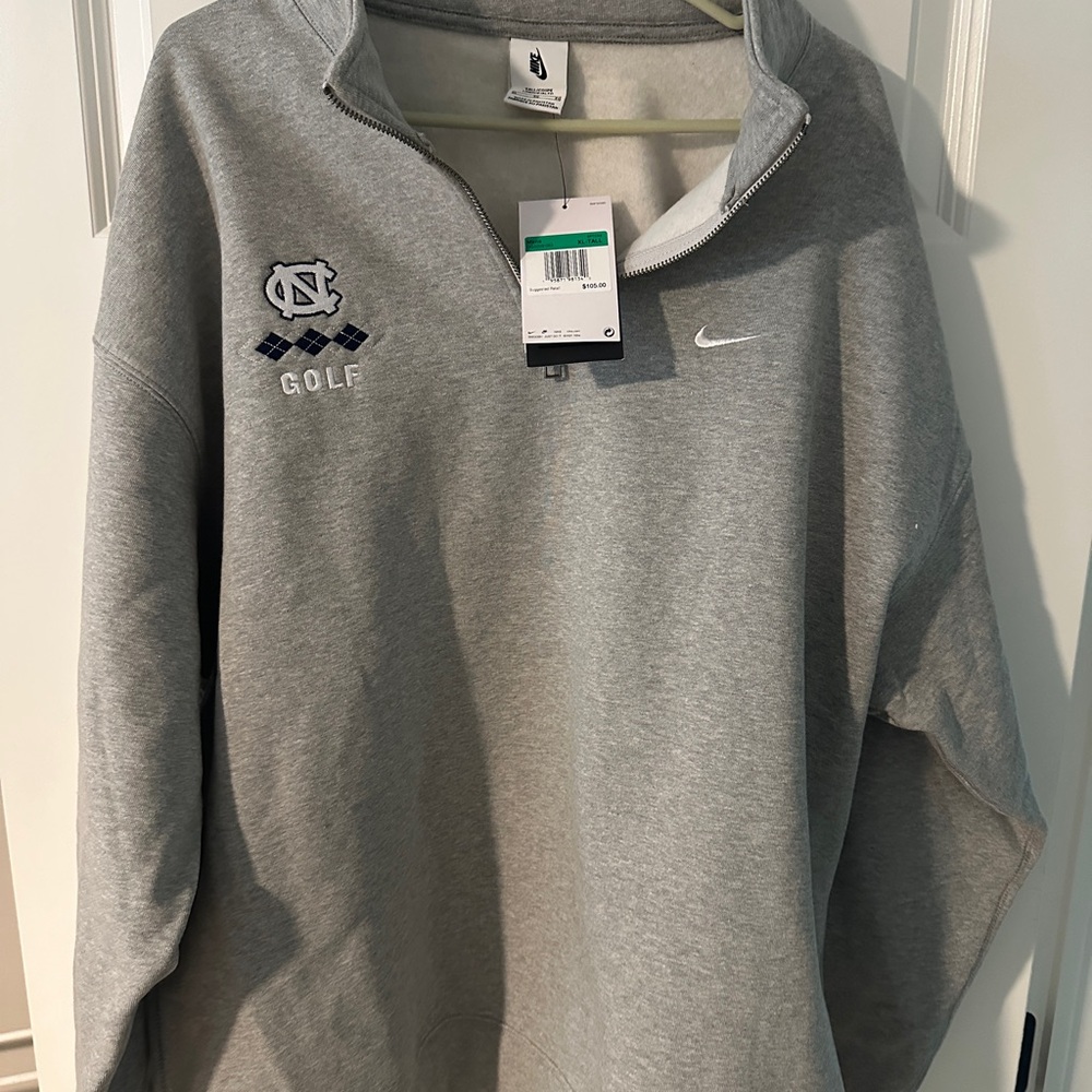 Nike Men's Gray XL-Tall Quarter-Zip
